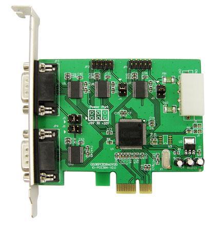 PCI-E转4口RS232工业级高速串口卡（带供电）